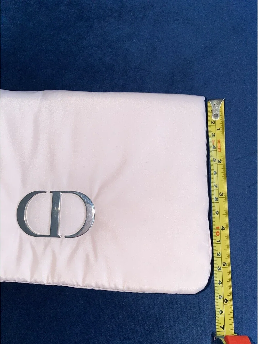 DIOR Pink Cosmetic Makeup Puffer Pouch Bag Pink Cosmetic Bag
